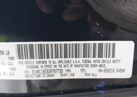 2013 Chrysler Town & Country Touring from USA, damaged, VIN 2C4RC1BG5DR767739